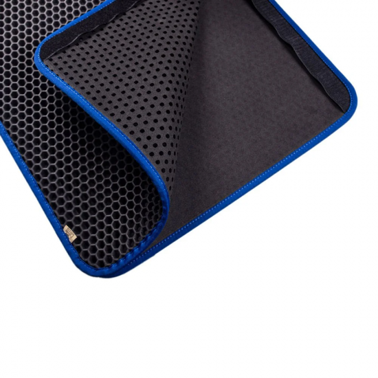 Cattie Kum Toplayıcı Fonksiyonel Kedi Paspası Altıgen 37-50 cm Mavi