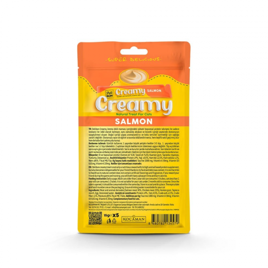 Delibon Krema Kedi Ödül Maması 15g 5 Adet Somonlu
