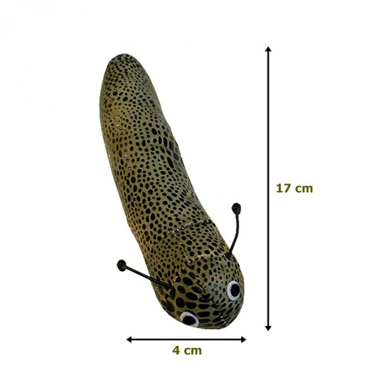 Markapet Kedi Oyuncağı Kedi Otlu Benekli Tırtıl 4-17 cm Yeşil