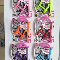 Catlife Kedi Göğüs Bel Tasması + Gezdirme İpi