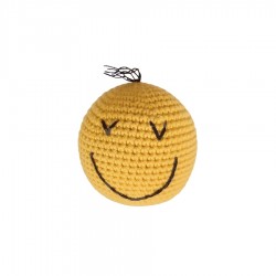 Markapet Kedi Oyuncağı Gülümseyen Örgü Emoji 6-6,5 cm Sarı