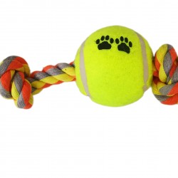 Tenis Toplu Uzun Düğümlü Köpek Diş İpi 7-40 cm Sarı