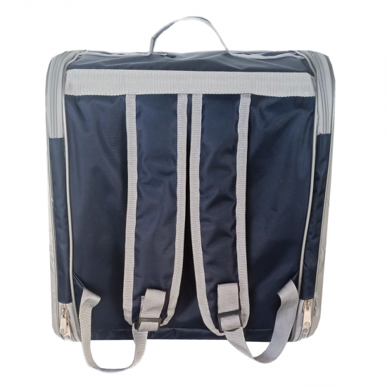 Markapet Çift Cam Kedi Köpek Taşıma Çantası 32x40x42 cm Lacivert
