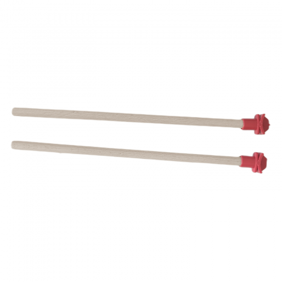 Markapet Doğal Ahşap Kuş Tüneği 1.2 cm-25 cm Standart  Kırmızı (2 Adet)