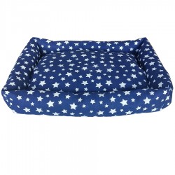 Markapet Yıldızlı Köpek Yatağı 10*70*87 cm Medium Mavi