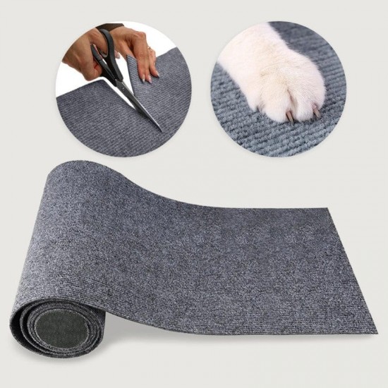 Kedi Tırmalama Halısı 30x98 cm – Koltuk Duvar Yer Kullanımlı Yapışkanlı Tırmalama Matı