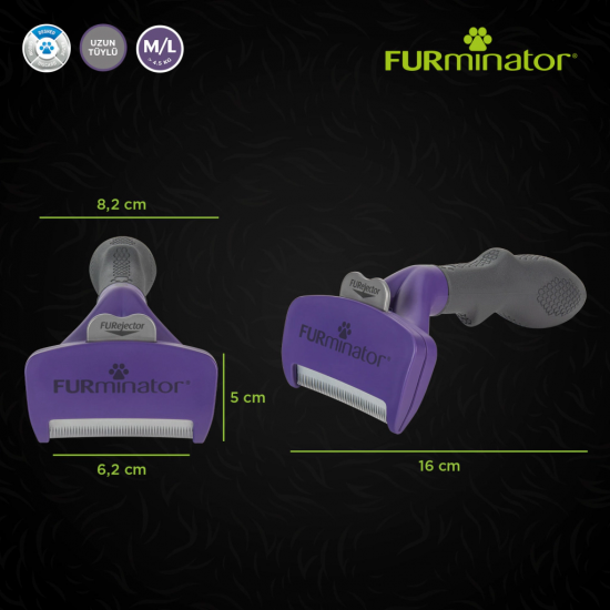 Furminator Uzun Tüylü Long Hair Kedi Tarağı 6,2cm [M/L]