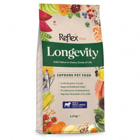 Reflex Plus Longevity Hipoalerjenik Mini ve Küçük Irk Yetişkin Köpek Maması 1,4kg