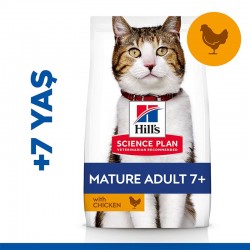 Hill&#039;s Science Plan Mature Adult Tavuklu Yaşlı Kedi Maması 3kg