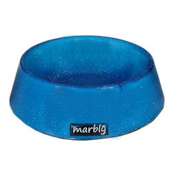 Marbly Mavi Galaxy Mermerit Köpek Mama Su Kabı 700 ml