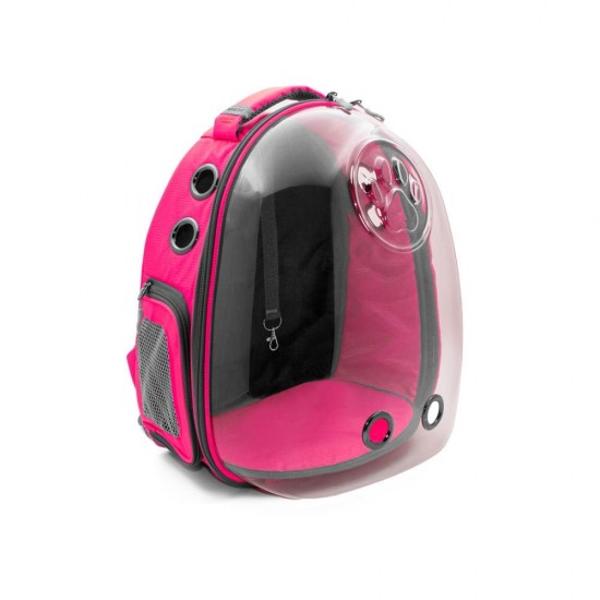 Cattie Astronot Kedi Taşıma Çantası 25x30x40cm Pembe