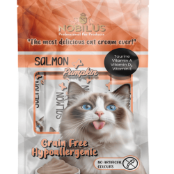 Nobilus Somon Balıklı Kedi Krema Ödül Maması 5 x 15 gr