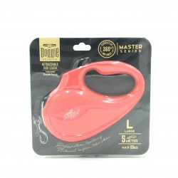 Doggie Master Seri Otomatik Makaralı Köpek Gezdirme 50 kg / 5 M Pembe