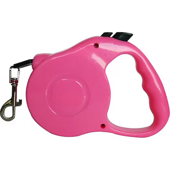 Karamel Pet Otomatik  Köpek Gezdirme Tasması XS 3 Metre 12 kg Pembe