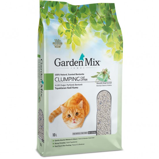 Garden Mix Marsilya Sabunlu İri Taneli Bentonit Kedi Kumu 10 lt