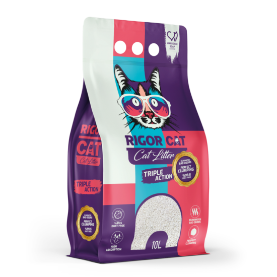 Rigor Marsilya Sabunu Kokulu İnce Taneli Kedi Kumu 10 lt