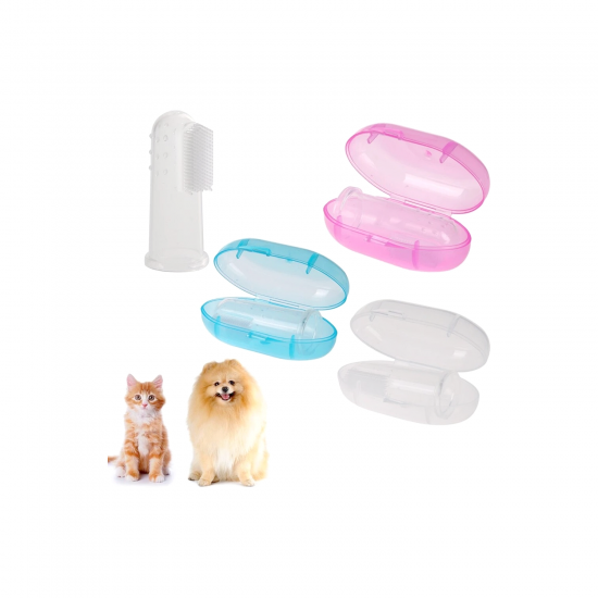 Markapet Kedi ve Köpek Parmak Diş Fırçası 5.5 cm Pembe