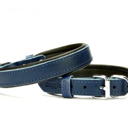 Doggie El Yapımı Konforlu Deri Köpek Tasması 2x30-35 cm Mavi