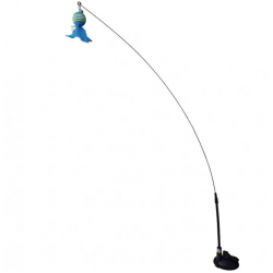 Karamel Pet Vantuzlu Tüylü Toplu Olta Kedi Oyuncağı 50 cm