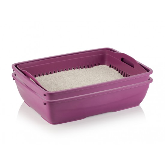 Açık Elekli Kedi Tuvalet Kum Kabı 12*37*50 cm Karışık Renklerde