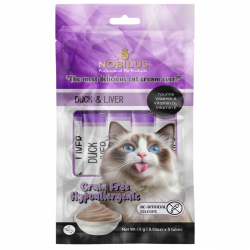 Nobilus Ördekli Ciğerli Kedi Krema Ödül Maması 5 x 15 gr