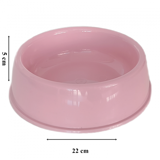 Markapet Kedi Köpek Plastik Mama Ve Su Kabı 20 cm - 200 ml Pembe