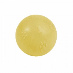 Pati Desenli Termoplastik Sert Köpek Oyun Topu 6 cm Small Sarı