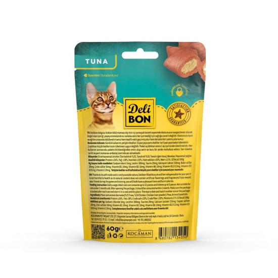 Delibon Cruncy İçi Dolgulu Ödül Bisküvisi - Tunalı 60gr