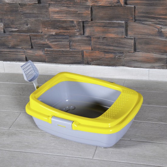 Karamel Pet Izgaralı Açık Kedi Tuvaleti Çeşitli Renklerde + Kürek Hediyeli