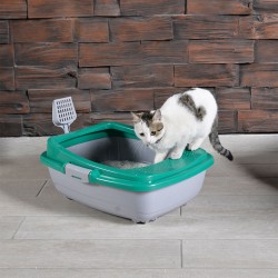 Karamel Pet Izgaralı Açık Kedi Tuvaleti Çeşitli Renklerde + Kürek Hediyeli