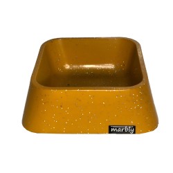 Marbly Sarı Galaxy Mermerit Köpek Mama Su Kabı 500 ml