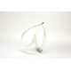 Doggie Flotter Swarovski Taşlı Deri Köpek Göğüs Tasması 1,2 x 21-30 cm Beyaz
